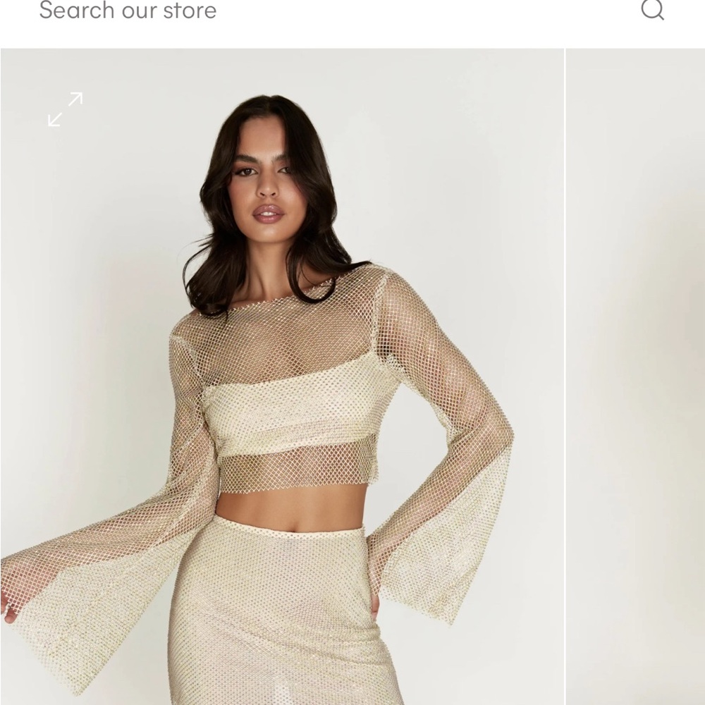 Diamente top! Never worn! Perfect for a bachelorette or girls weekend! Size L